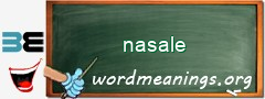 WordMeaning blackboard for nasale